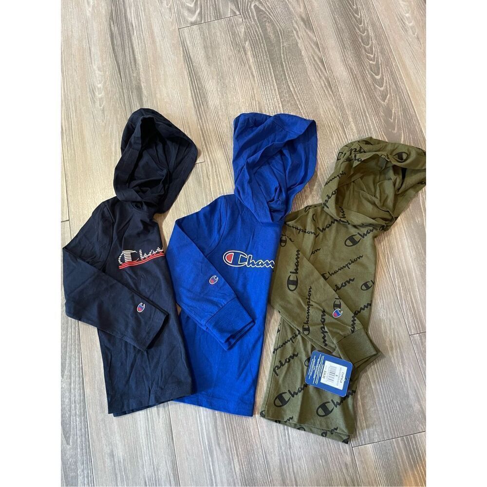 NWT Champion long sleeve hooded t-shirt bundle Size 5